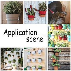 Металлический настенный кронштейн плантатор крючок кольцо для цветочного горшка для дома балкон держатель кольца цветочный горшок AJEW-GA0001-86