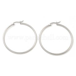 Большие серьги-кольца из нержавеющей стали марки 304 EJEW-F105-06P
