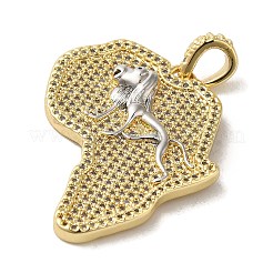 Латунные микропаве прозрачные подвески с фианитом&nbsp;KK-R162-075G