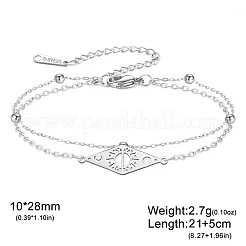 Bracelet de cheville unisexe en acier inoxydable 304&nbsp;WG9D81D-03