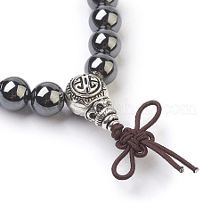 Браслеты из натурального / синтетического круглого смешанного камня&nbsp;BJEW-JB03845