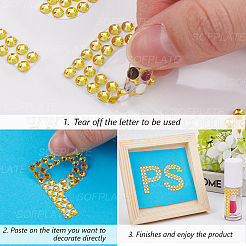 4 Blatt Strass-Aufkleber&nbsp;DIY-SP0003-92B