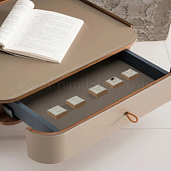 2 шт. квадратные бамбуковые деревянные одинарные кольца-подставки&nbsp;RDIS-LP0001-01