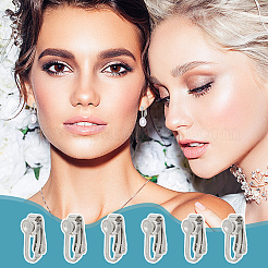 50 шт. фурнитура для сережек-клипс из нержавеющей стали 304&nbsp;STAS-AR0002-43