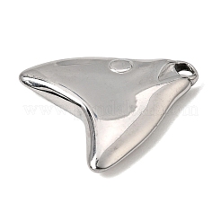 304ステンレスペンダント  魚のチャーム  ステンレス鋼色  22.5x23x4mm  穴：2mm&nbsp;SA-CBA9B1E-02P