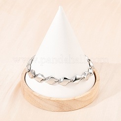 Браслеты-цепочки с ромбовидными звеньями из нержавеющей стали 304 для мужчин и женщин&nbsp;BJEW-G766-03P-01