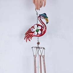 1 Stück Windspiel aus Eisen in Flamingo-Form&nbsp;HJEW-GA0001-11