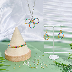 160 шт. 2-цветные гальванизированные немагнитные синтетические гематитовые многожильные звенья&nbsp;G-PH0001-96