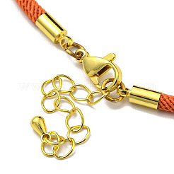 Fabricaciones de pulseras con cordones de nailon aptas para dijes de conectores.&nbsp;AJEW-P116-02G-15