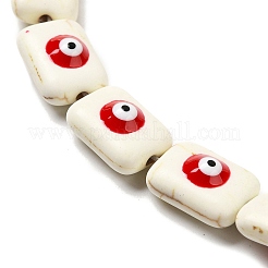 Нити синтетических бирюзовых эмалевых бусин G-P507-18A