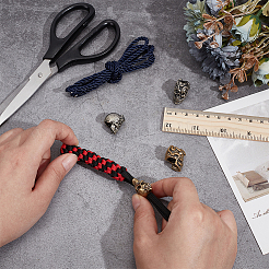 4 шт. 4 стиля для повседневного использования на открытом воздухе латунный парашютный трос европейские бусины FIND-FG0003-73