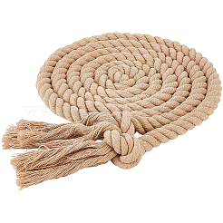 1 handgefertigtes Taillenband aus Baumwollleinenseil mit Knoten&nbsp;AJEW-CP0011-14A