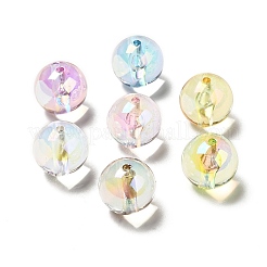 Placcatura uv perline acriliche trasparenti iridescenti arcobaleno&nbsp;TACR-A005-01-M
