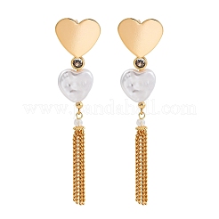 Серьги-гвоздики с цирконом из латуни EJEW-R014-01G