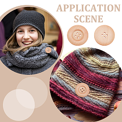 44 шт. деревянные пуговицы&nbsp;BUTT-PH0001-42B