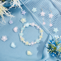 160 шт. 16 вида прозрачных акриловых бусин и 1 рулона эластичной хрустальной нити&nbsp;DIY-SC0016-21