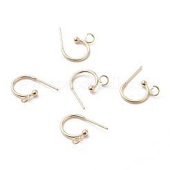 Pendientes de medio aro de acero inoxidable 304&nbsp;LS-STAS-Z028-B02-G