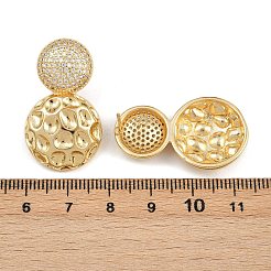 Серьги-гвоздики с цирконом из латуни EJEW-L275-15G-02