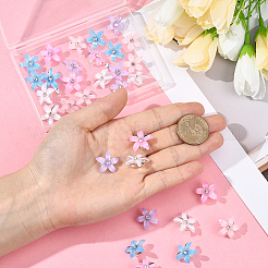 30 шт. 5-цветная застежка для волос из цинкового сплава и смолы&nbsp;OHAR-SC0001-16A