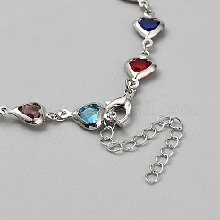 Браслеты из сплава со стразами для женщин&nbsp;BJEW-WH0041-30