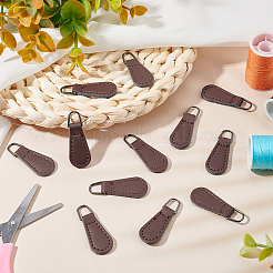 20 шт. бегунок молнии из искусственной кожи AJEW-GF0004-88