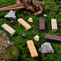 12шт. 2-х стилевые смоляные скамейки&nbsp;DJEW-GF0001-81