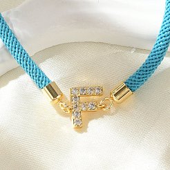 Bracciali in nylon con bretelle regolabili&nbsp;BJEW-C096-01G-06