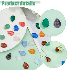 24 шт. 12 стиля кабошонов из натуральных и синтетических смешанных драгоценных камней G-FH0002-53