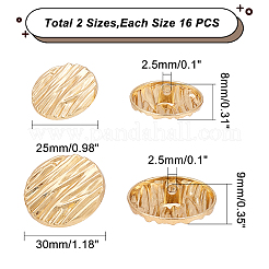 32 шт. 2 стильных пуговицы из сплава с тремя отверстиями на ножке&nbsp;BUTT-GA0001-02LG