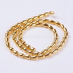 Гальванизировать немагнитных синтетический гематит бисер пряди G-K250-02C-G