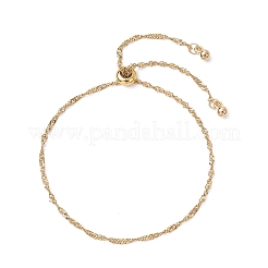 2 шт. двухцветных регулируемых браслетов-слайдеров из нержавеющей стали 304 BJEW-JB12328