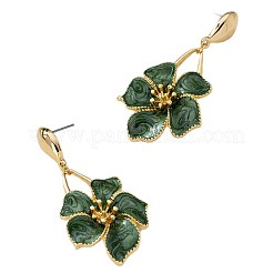 Серьги-гвоздики из цветочного сплава и эмали&nbsp;FS-WG52550-02