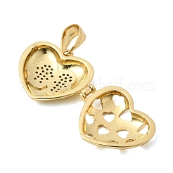 Pendenti con medaglione in ottone zirconi chiaro micro pavè&nbsp;KK-H267-028B-02