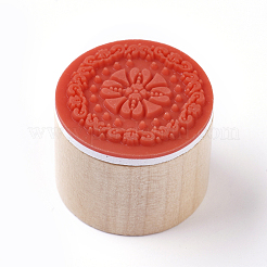 Blumenmuster Holzstempel&nbsp;AJEW-WH0109-97B