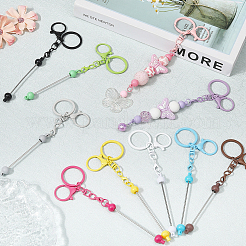 10 шт. 10-цветные литые застежки для брелока с бусинами&nbsp;FIND-SC0017-20