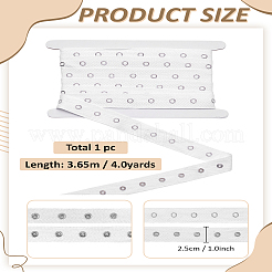 Литая отделка кнопками лентами из полиэстера с узором «елочка»&nbsp;DIY-LP0003-67B