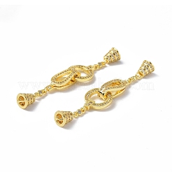 Застежка с латунным кристаллом и стразами KK-P223-26G