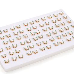 Серьги-гвоздики из натурального жемчуга из латуни PEAR-N020-08E