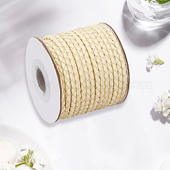 1 рулон круглых плетеных шнуров из коровьей кожи&nbsp;WL-CY0001-01B