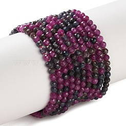Natürliche rote Korund- / Rubin- und Saphirperlenstränge&nbsp;G-Z150-A03-3mm