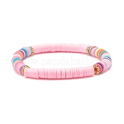 Set di bracciali elastici fatti a mano in argilla polimerica con perline heishi&nbsp;BJEW-JB07516