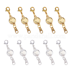 10 комплект 2-х цветных магнитных застежек из цинкового сплава PALLOY-CJ0001-140