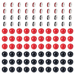 100шт 2 цвета непрозрачные акриловые бусины&nbsp;MACR-TA0002-52