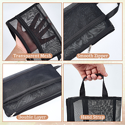 6 шт. 2-цветный нейлоновый сетчатый чехол для ручек AJEW-CP0006-75