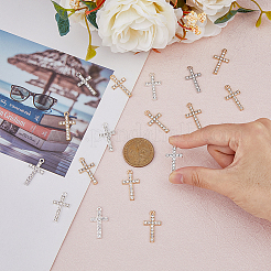 48шт 3 цвета подвески из сплава со стразами FIND-FH0007-72