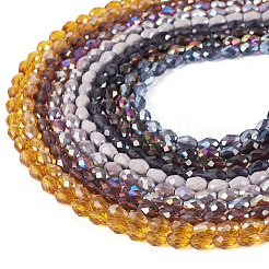 10 нить 10 цвета прозрачных стеклянных бусин&nbsp;EGLA-TA0013-24A