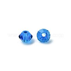 プレシオサ®クリスタルビーズ  チェコクリスタル  双円錐形(451 69 302 ロンデル)  60310 カプリブルー  3mm  穴：0.8mm&nbsp;X-PRC-BA3-60310