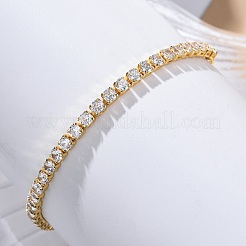 Регулируемые латунные микропроволочные кубические циркониевые браслеты&nbsp;LS-BJEW-G588-01G