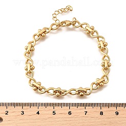 Bracciali a catena con maglie infinite in acciaio inossidabile 304 per donna&nbsp;BJEW-K226-14B-G