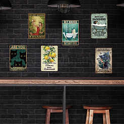 6 шт. 6-х стилистическая винтажная металлическая жестяная табличка&nbsp;AJEW-GL0001-83B